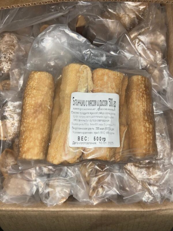 Блины с мясом и рисом - 500 гр